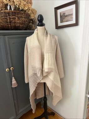 Stefanel Alpaca an Wool Waterfall Cardigan